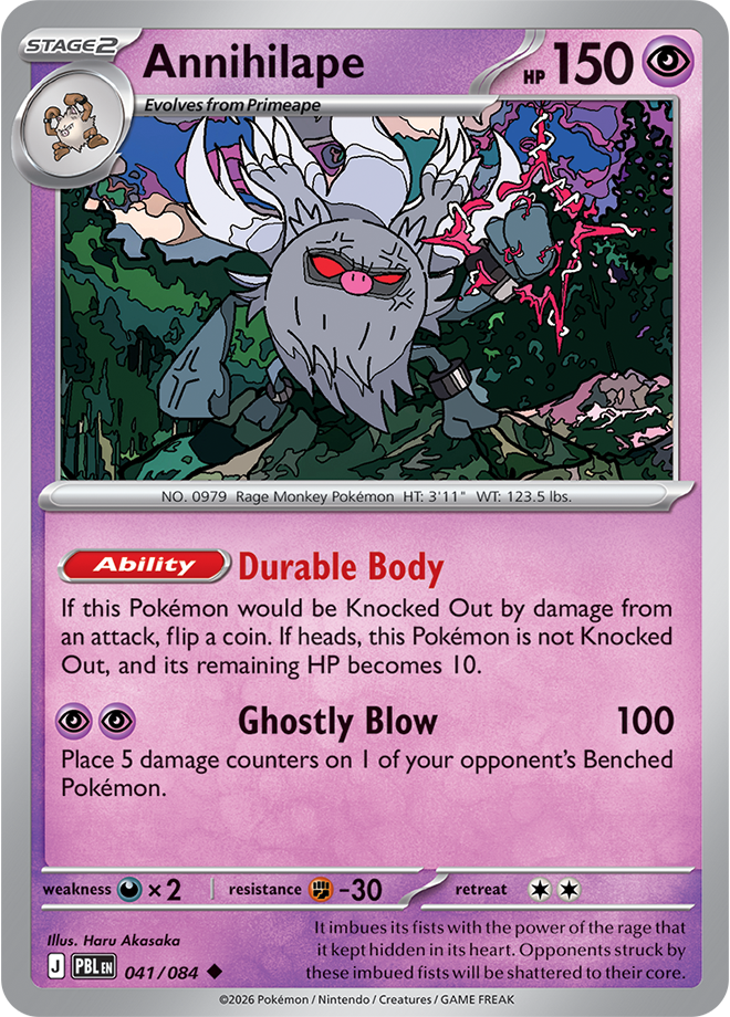 Annihilape 041/084 card from ME05: Pitch Black