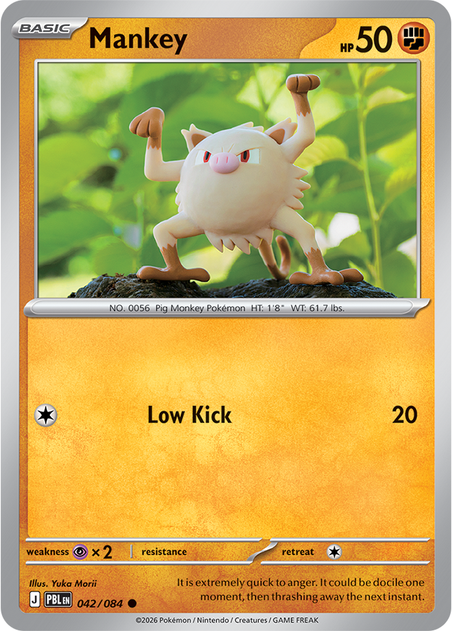 Mankey 042/084 card from ME05: Pitch Black