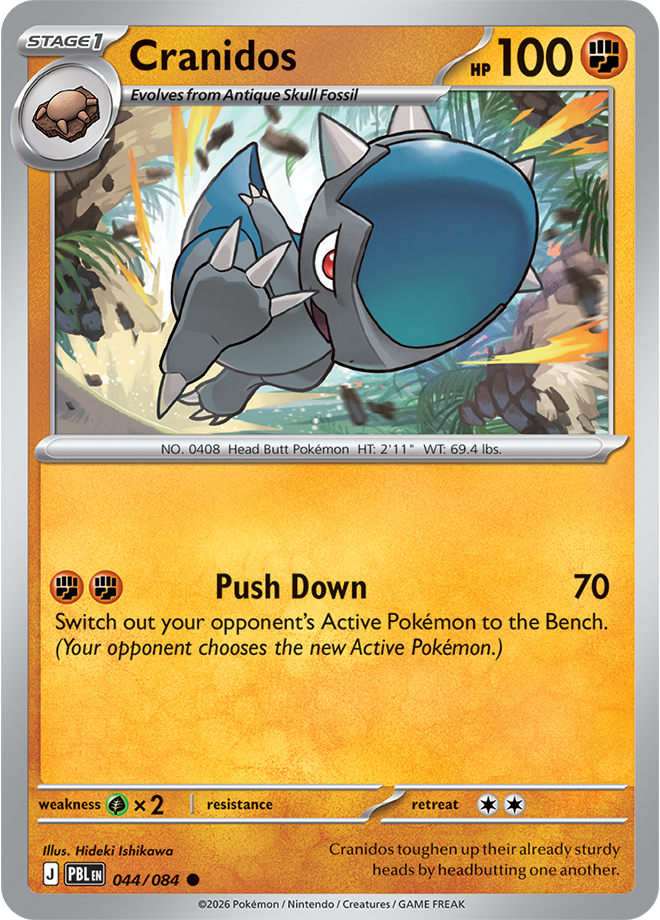 Cranidos 044/084 card from ME05: Pitch Black