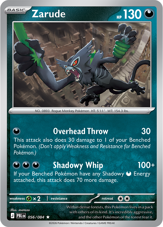 Zarude 056/084 card from ME05: Pitch Black