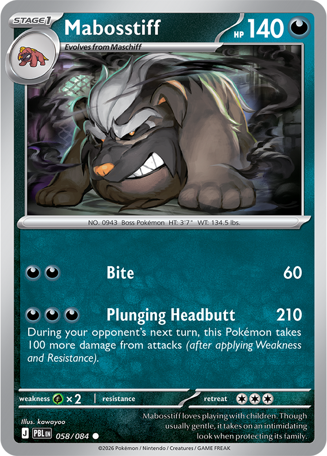Mabosstiff 058/084 card from ME05: Pitch Black