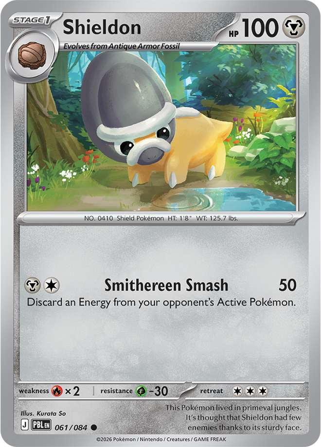 Shieldon 061/084 card from ME05: Pitch Black