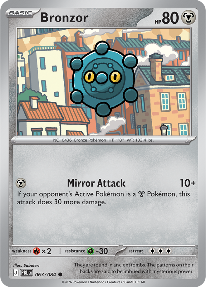 Bronzor 063/084 card from ME05: Pitch Black