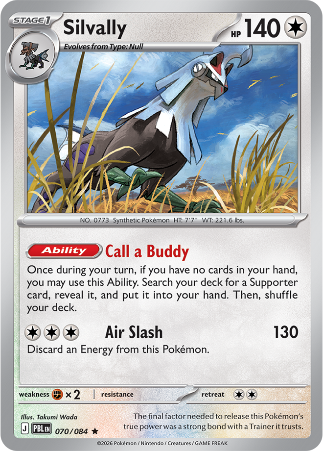 Silvally 070/084 card from ME05: Pitch Black