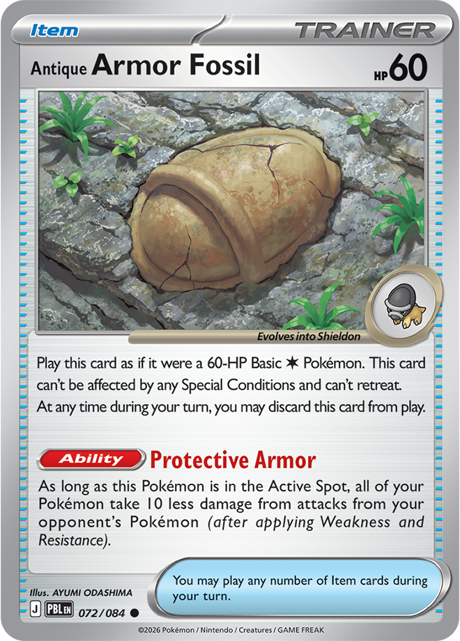 Antique Armor Fossil 072/084 card from ME05: Pitch Black
