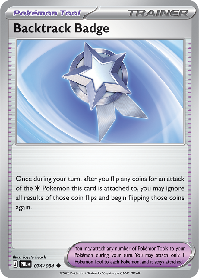 Backtrack Badge 074/084 card from ME05: Pitch Black