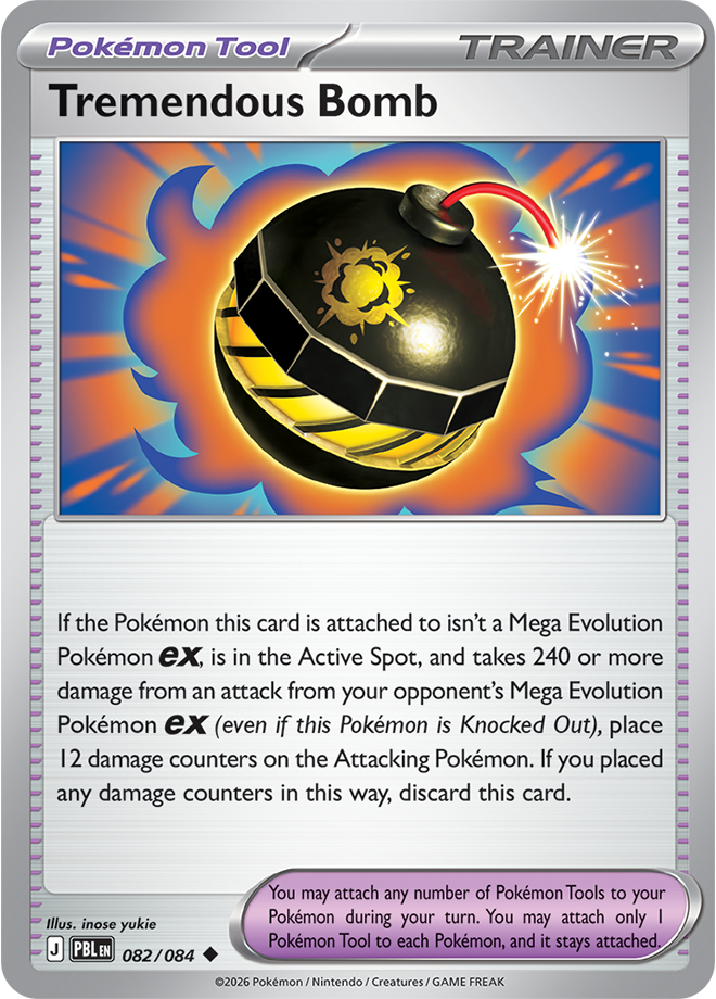 Tremendous Bomb 082/084 card from ME05: Pitch Black