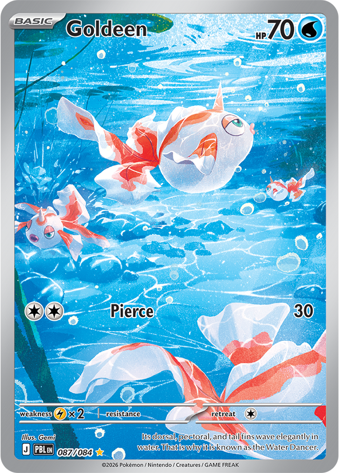 Goldeen 087/084 card from ME05: Pitch Black