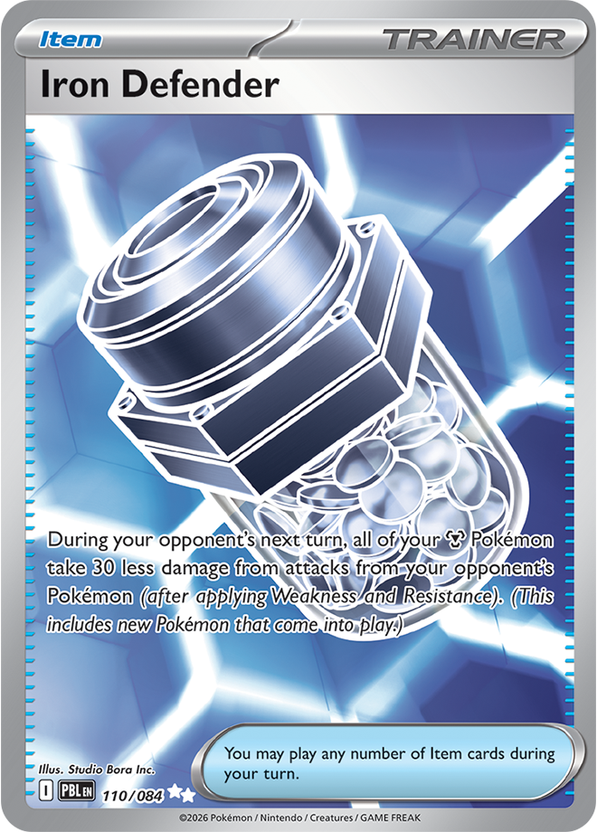 Iron Defender 110/084 card from ME05: Pitch Black