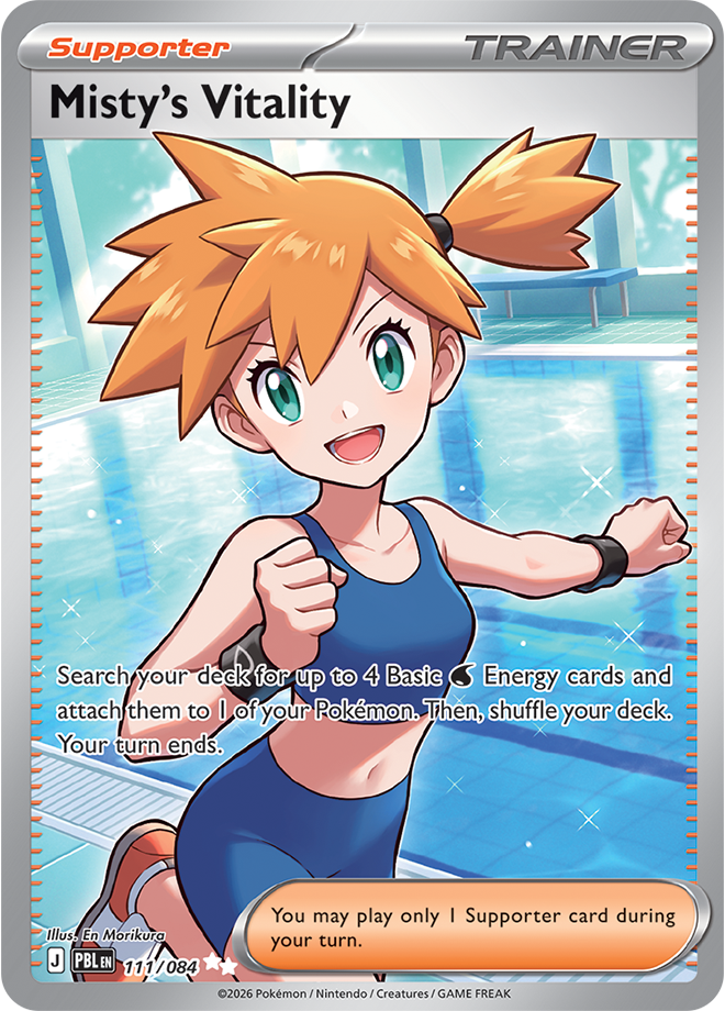 Misty's Vitality 111/084 card from ME05: Pitch Black